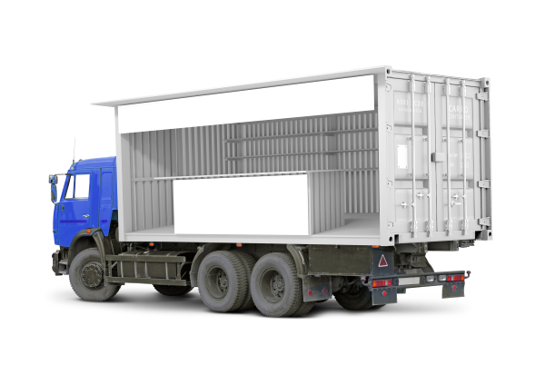 Specialized containers designed to serve as exhibition and event trailers